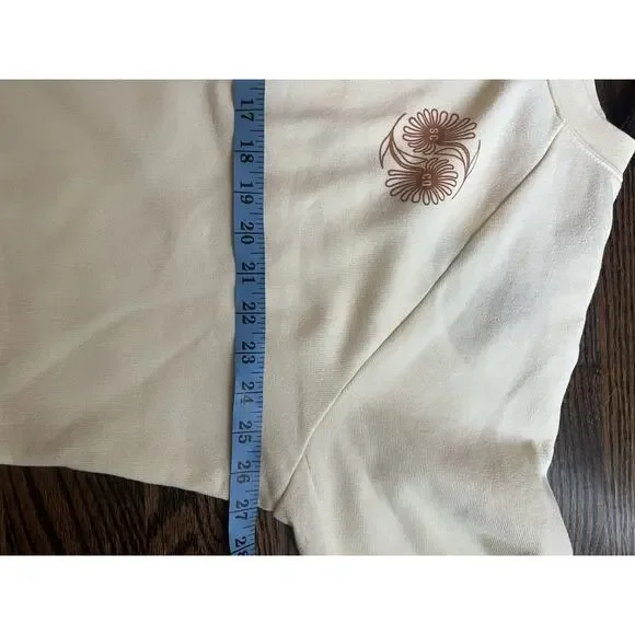 Scout Coffee Comapany California crop fleece sweatshirt size XL yellow SCCD logo - Picture 5 of 6